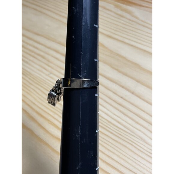 Butterfly Charm Silver-Tone Adjustable Ring - Picture 4 of 4